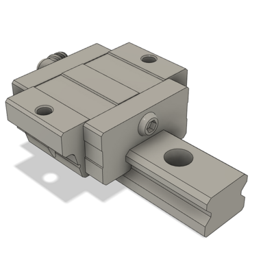 AIRTAC LOW PROFILE RAIL ASSEMBLY<br>LSD 15MM, TOP MOUNT FLANGE, SHORT BODY, RAIL L = 1000MM, STANDARD PRELOAD, HIGH ACCURACY, QTY: 1 BLOCK